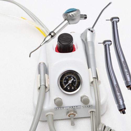 Portable dental turbine unit fit compressor+2 push fast handpiece 1 air polisher for sale