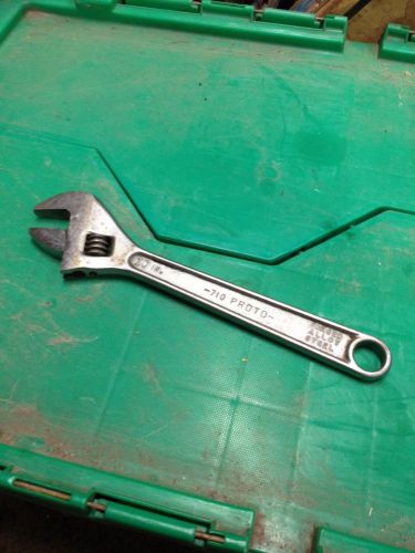Proto 10in 710 adjustable wrench mechanic machinist industrial plumbers tool box for sale