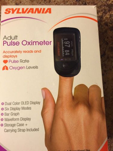 Sylvania Adult Pulse Oximeter ~ Pulse Rate, Accurately reads and display