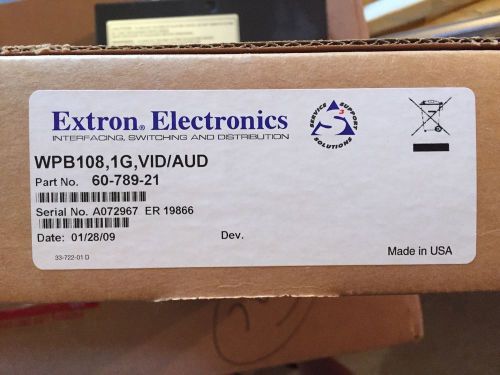 Extron WPB 108 1G Wallplate