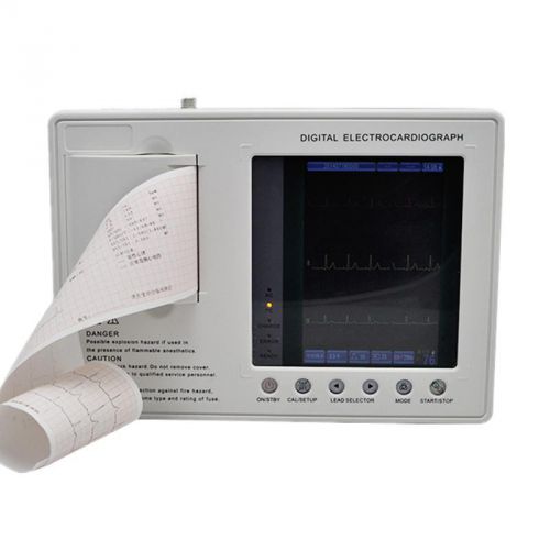 Portable Digital 3-channel Electrocardiograph ECG Machine EKG Machine color Scre