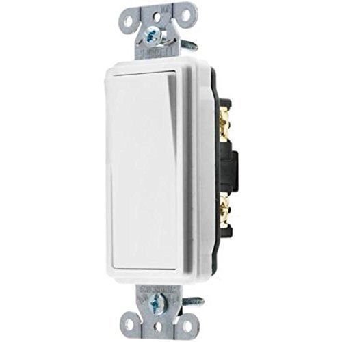 Hubbell DS220W Decorator Switch  Double Pole  20 amp  120/277V  White