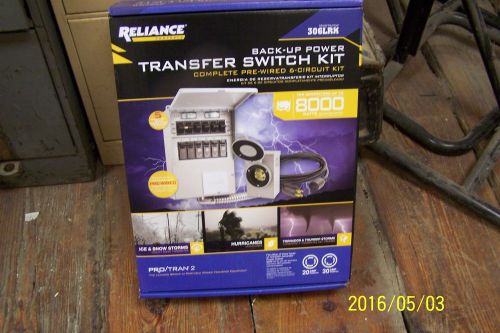 Reliance 306LRK Back-Up Power Transfer Switch Kit Pre-Wired 6 Circuit Kit  - NEW
