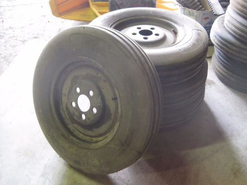4 -  Fallline Snow Cat Spec  6.30-14NHS  Filled Solid Tires on Pisten Bully Rims