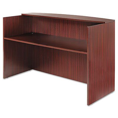 Valencia Series Reception Desk w/Counter, 71w x 35 1/2d x 42 1/2h, Mahogany
