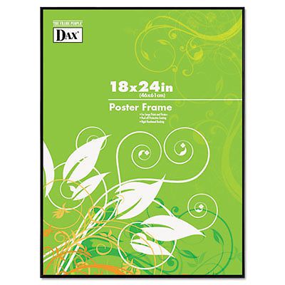 Coloredge Poster Frame, Clear Plastic Window, 18 x 24, Black, Sold as 1 Each