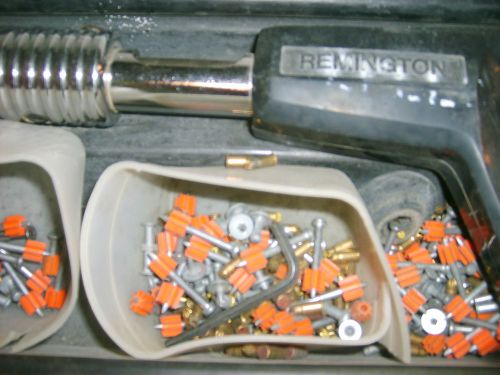 remington powder driven actuated fastener with case and extras