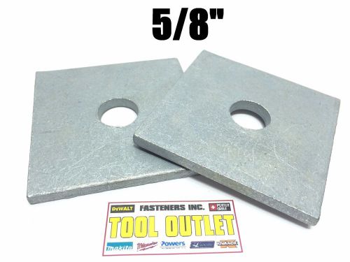 (Qty 25) 5/8&#034; x 3&#034; x .25 (1/4&#034;) Square Bearing Plate Washer Hot Dip Galvanized