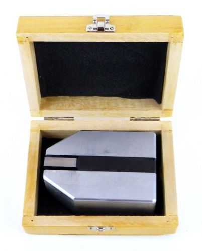 Spi 4&#034; base block rectangular gage block accessory with wooden case 15-340-3 1r for sale