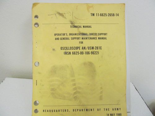 Military Manual AN/USM-281C Oscilloscope Operator&#039;s Technical Manual