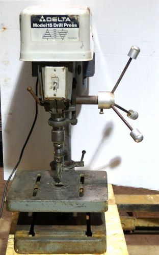 DELTA ROCKWELL 15 DRILL PRESS  15-090 SP 450 - 1950 RPM  7-1/2&#034; Swing TOP BENCH