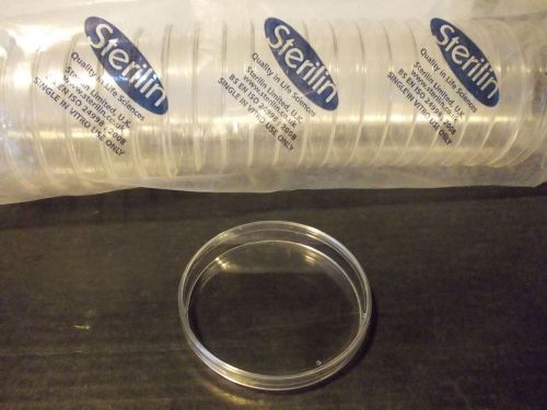 Dynalon Sterilin 502014-02 Sterile Plastic Petri Dish w/ Single Vent  QTY: 40