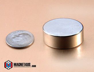 2pc super strong neodymium rare earth tool magnet disc 7/8&#034; dia. x 1/2&#034; thick for sale