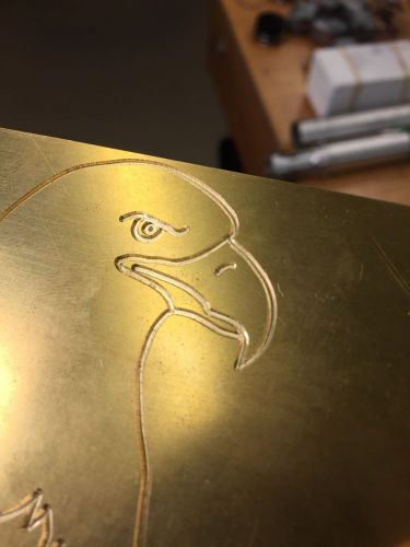 HUGE NORTH AMERICAN BALD EAGLE SOLID BRASS ENGRAVING PLATE FOR NEW HERMES