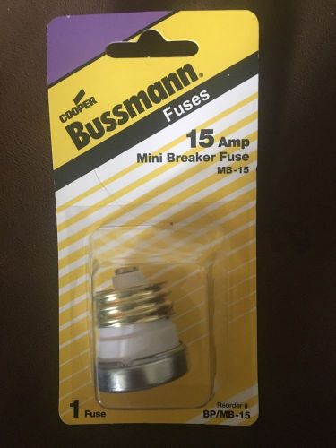 Bussmann buss bp/ mb-15 15-amp mini-breaker plug fuse 15a for sale