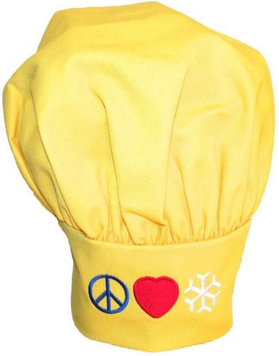Winter Chef Hat Peace Sign Heart Love Snow Snowflake Monogram Get Yellow Now!