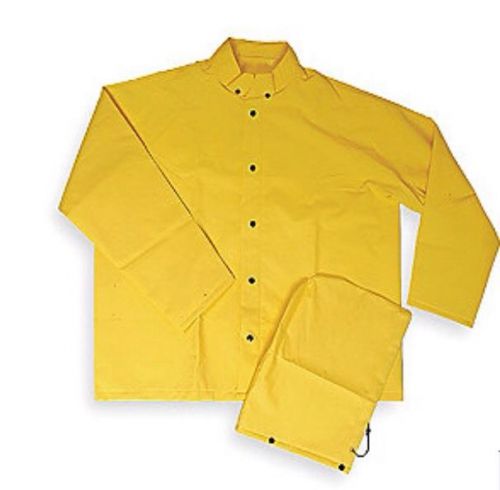 Authentic condor 3xl yellow fr rain jacket with detachable hood pvc new for sale