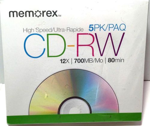 Four (4) Memorex High Speed/Ultra Rapide CD-RW 12X 700MB/Mo 80min
