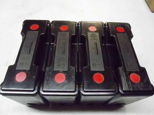 GEC Asthom RED SPOT Type RS100 BS88 100 Amp 600 Vac Fuse Holder Lot of 4