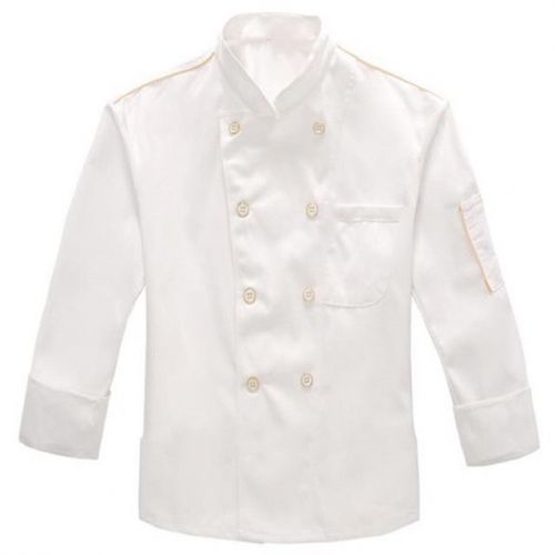 White Chef Uniform Gold Trim