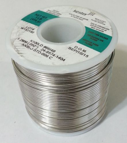 1lb kester solder .050inch k100ld tin/copper lead free 66/48 24-9574-1404 -new- for sale
