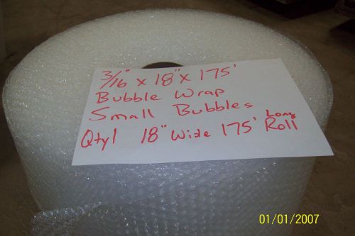 3/16&#034; WP small Bubble. Wrap my Padding Roll. 175&#039; x 18&#034; Wide 175FT Perf 12&#034;