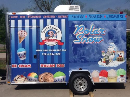 Shaved ice, ice cream and italian ice concession trailer for sale