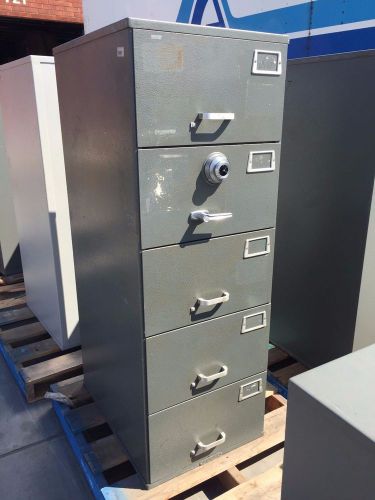 Mosler GSA 5 Drawer File Cabinet One Combination Lock Legal Security Safe SFC-5