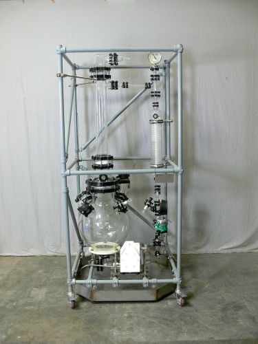 Sentinel Process Systems 50 Liter Glass Reactor, Short Distillation Skid