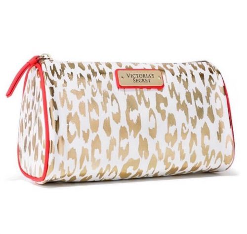 Victoria&#039;s Secret Foil Leopard ANIMAL PRINT Cosmetic Bag/Case - VERY RARE