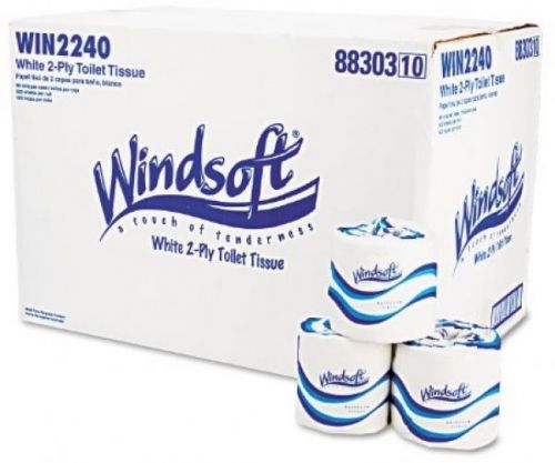 Windsoft 2240 Single Roll Bath Tissue, 500 Sheets/Roll (Case Of 96)