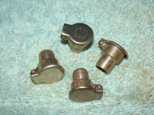 Vintage gas engine lathe machine tool oil cups gits bros spring lid 4pc lot nos for sale