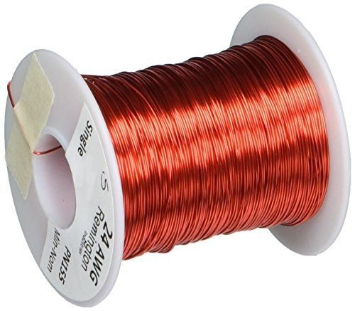 Remington Industries 24SNSP.5 Magnet Wire, Enameled Copper Wire, 24 AWG, 8 oz.,