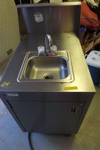 Hand wash portable hot water sink cart station qualserve nsf mobile temp #4702 for sale