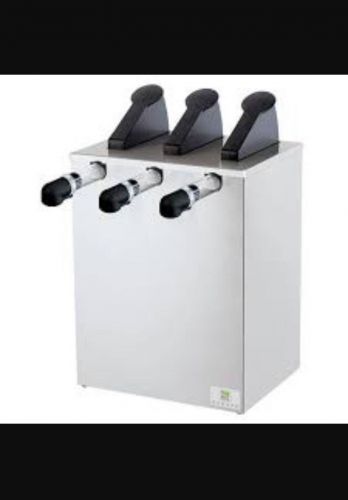 Server 07530 Pump Style Condiment Dispenser w/ (3) 1-oz/Stroke, Stainless