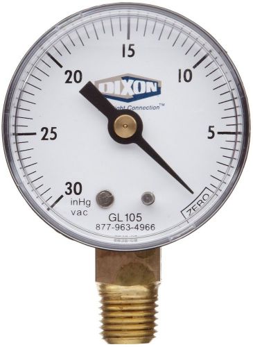 Dixon valve gl105 vacuum gauge 1/4&#034; lower mount 2&#034; face 30&#034; hg for sale