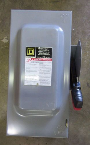 Used square d h362 60a amp series f05 fusible safety switch disconnect 600v for sale