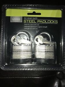 2 PACK STEEL PADLOCKS