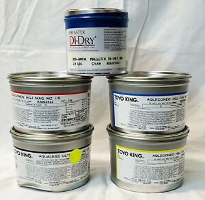 Presstek Aqualess TOYO Ink used for DI Press and DI Dry - 1 each Process colors