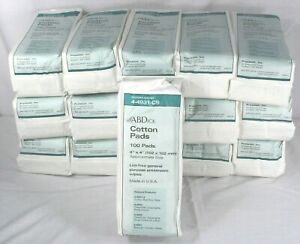 ABDick Cotton Pads 4” x 4” 100/Pack - Lot of 16 Packs