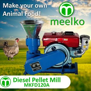 PELLET MILL 8 HP DIESEL ENGINE MIAMI USA SHIPPING (4mm chickens)
