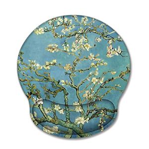 EkuaBot Almond Tree Mouse Wrist Rest Support Pads Set for Computers &amp; Laptop, of