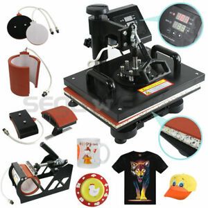 Plate Hat Printer 5 In 1 Digital Heat Press Machine Sublimation For T-Shirt/Mug/