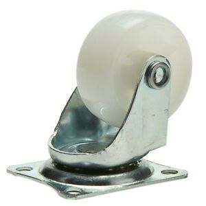 Practical 1.5&#034; Plastic Wheel Rectangle Top Plate Fixed Swivel Caster Set gt