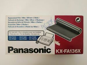 Panasonic KX-FA136X Fax Ink Film - Box w/ 2 Rolls of 100m / 328 ft - USA SELLER!