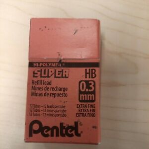 Pentel Hi-Polymer Super 0.3mm Mechanical Pencil Lead 0.3 mm  7 packs 12 in each