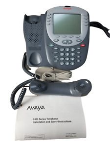 Avaya 2400 Series Telephone w/ Box and instructions Used Tested Working