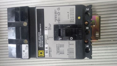 Square D I-Line FA3609010210 90 amp 600 volt 3 pole C/W 120-240 volt shunt