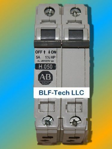 Allen Bradley 1492-CB2 H050 2-Pole Manual Motor Controller 5 Amp Circuit Breaker