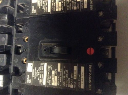 Cutler Hammer Circuit Breaker EHC3015 FREE SHIPPING OR ALL THREE FOR $45